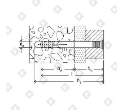Гвоздевой дюбель fischer N 8x60 S K NV с потайным бортиком, упаковка блистер 10 шт - №3