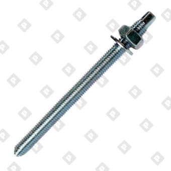 Шпилька к химическому анкеру HIMTEX M8x110 мм с гайкой и шайбой, 5.8 кл. пр. - №1