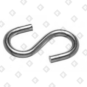 Крючок S-образный 9 мм, оц. сталь - №1