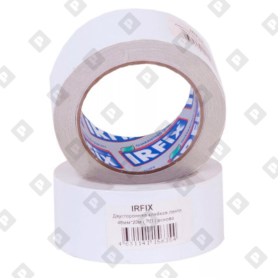 Двухсторонняя клейкая лента IRFix на полипропиленовой основе, 48 мм x 20 м - №1