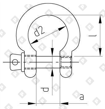 Скоба такелажная омегообразная ART 8260 Ø5 мм, нерж. сталь А4 - №2