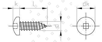 DIN 7981 A2 C 4,8X13 SQ2 - №4