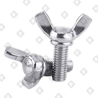 Винт DIN 316 M4x16 барашковый с прямыми лепестками американской формы, кл. пр. 4.8, оц. сталь - №1