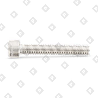 Винт DIN 912 М8x12/12 с полной резьбой и цилиндрической головкой с внутренним шестигранником и насечками, нерж. сталь A2 - №2