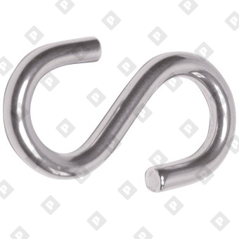 Крючок S-образный 10мм симметричный ART 814070, нерж.сталь А2 - №1