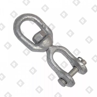 Вертлюг 25мм петля-вилка, оц. сталь - №1