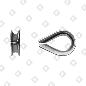 Коуш DIN 6899 для троса Ø7мм, оц. сталь - №3