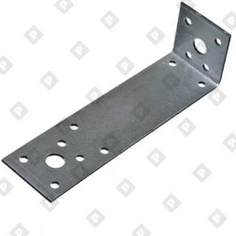 Крепежный уголок асимметричный KUAS 130x50x65x2 мм, оц. сталь - №1