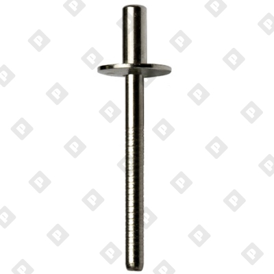 Заклепка вытяжная закрытая 3,2x6 с увеличенным бортом Ø 10 мм, нерж. сталь A2 / нерж. сталь A2 - №1