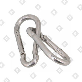 Карабин пожарный DIN 5299С 8x80, оц. сталь - №3