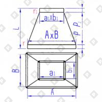 Переход сварной прямоугольный - №1