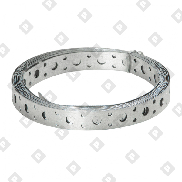Лента монтажная перфорированная LP 20х0.7 (25 м) прямая для вентиляции, оц. сталь - №1