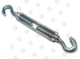 Талреп DIN 1480 М20 крюк-крюк, оц. сталь