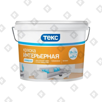 Краска в/д интерьерная Текс Универсал (14 кг) - №1